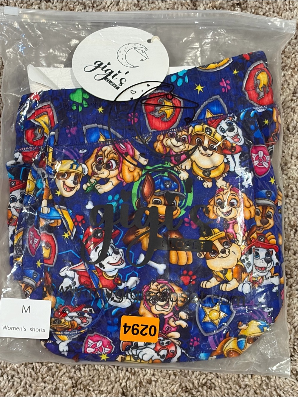 Gigi's Closet Paw Patrol Lounge Shorts - Vibrant Blue